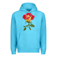 Ocean Blue Ketchup And Mustard Rose Premium Hoodie - LillyAllenDesigns