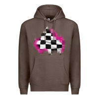 Coffee race flag glitter patch Premium Hoodie - AdoDesignShop