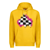 Lemon race flag glitter patch Premium Hoodie - AdoDesignShop