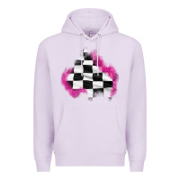 Lilac race flag glitter patch Premium Hoodie - AdoDesignShop