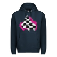 Navy race flag glitter patch Premium Hoodie - AdoDesignShop
