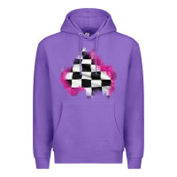 Purple race flag glitter patch Premium Hoodie - AdoDesignShop
