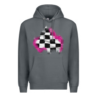 Rock race flag glitter patch Premium Hoodie - AdoDesignShop
