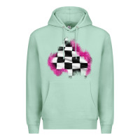 Seafoam race flag glitter patch Premium Hoodie - AdoDesignShop