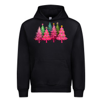 Black christmas tress with lights Urban Hoodie - texasbilliewilder