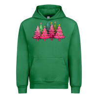 Emerald christmas tress with lights Urban Hoodie - texasbilliewilder