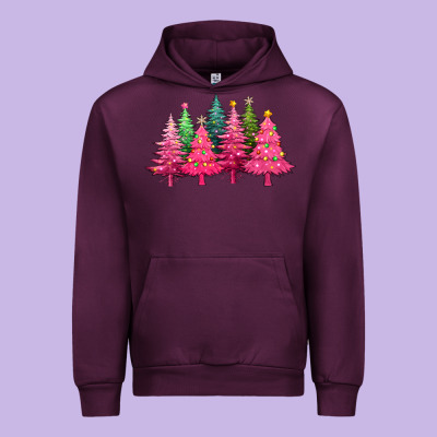 Christmas Tress With Lights Urban Hoodie Designed By Texasbilliewilder