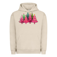 Pigment French Oak christmas tress with lights Urban Hoodie - texasbilliewilder