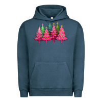 Pigment Midnight Navy christmas tress with lights Urban Hoodie - texasbilliewilder