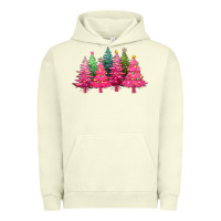 Pigment Pistachio christmas tress with lights Urban Hoodie - texasbilliewilder