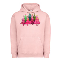 Pigment Salmon christmas tress with lights Urban Hoodie - texasbilliewilder
