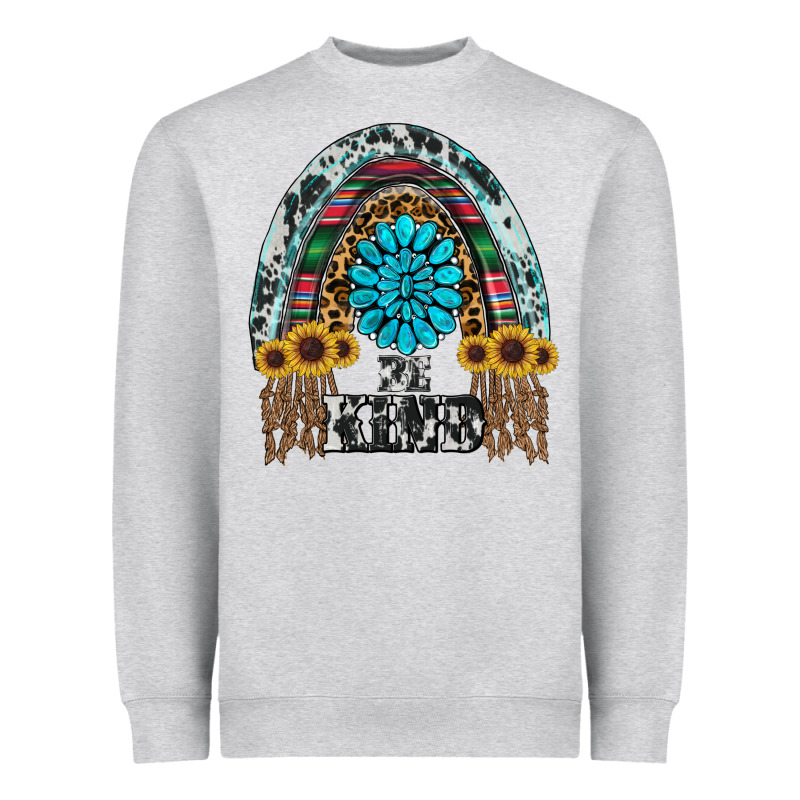 Western Rainbow  Be Kind Heavyweight Sweatshirt by RanaPortraitStore | Teevron
