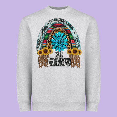Western Rainbow  Be Kind Heavyweight Sweatshirt Designed By Ranaportraitstore
