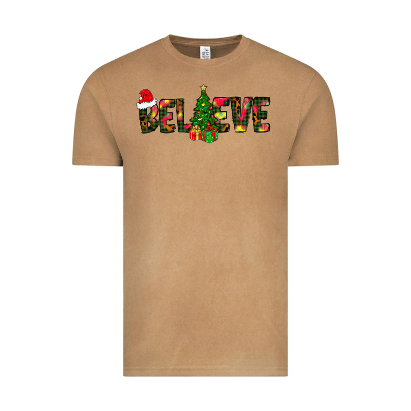Believe Christmas Vintage Tee by CowhideDigitalArt | Teevron