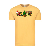 Vintage Mustard believe christmas Vintage Tee - CowhideDigitalArt