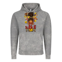Cloud Rock softball mom afro messy bun Vintage Hoodie - texasbilliewilder