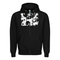 Black black and white cowhide backround Zipper Hoodie - NancyCooperArtShop