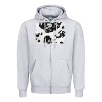 Black And White Cowhide Backround Zipper Hoodie | Teevron