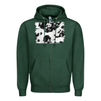 Sports Green black and white cowhide backround Zipper Hoodie - NancyCooperArtShop
