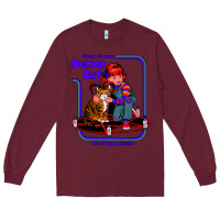 Burgundy Caring For Your Demon Cat Tshirt Long Sleeve Tee - Bettercallsaul
