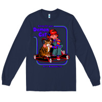 Navy Caring For Your Demon Cat Tshirt Long Sleeve Tee - Bettercallsaul