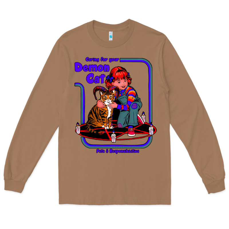 Caring For Your Demon Cat Tshirt Long Sleeve Tee by Bettercallsaul | Teevron