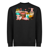 Black pigs coffee cups Heavyweight Sweatshirt - Zillion Design Studio