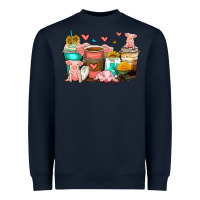 Pigs Coffee Cups Heavyweight Sweatshirt | Teevron