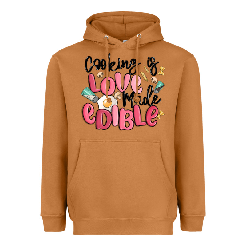 Cooking Is Love Made Edible Heavyweight Hoodie by MaliasSmallBusiness | Teevron
