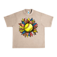 French Oak softball sunflower Urban Heavy Tee - HRA Design Shop