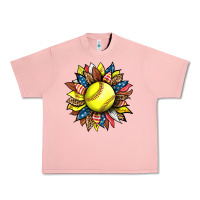 Salmon softball sunflower Urban Heavy Tee - HRA Design Shop