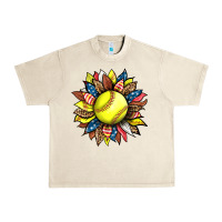 Sandshell softball sunflower Urban Heavy Tee - HRA Design Shop