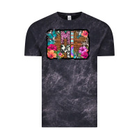 Cloud Black mimi floral background Vintage Tee - HRA Design Shop