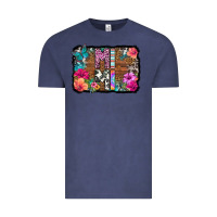 Vintage Denim mimi floral background Vintage Tee - HRA Design Shop