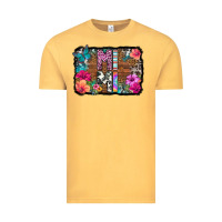 Vintage Mustard mimi floral background Vintage Tee - HRA Design Shop