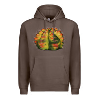 Coffee Gymnocalycium Variegated Cactus Premium Hoodie - LillyAllenDesigns
