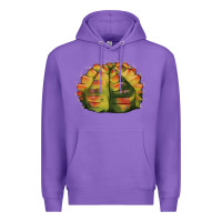 Purple Gymnocalycium Variegated Cactus Premium Hoodie - LillyAllenDesigns