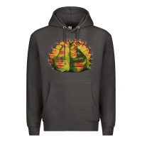 Smoke Gymnocalycium Variegated Cactus Premium Hoodie - LillyAllenDesigns