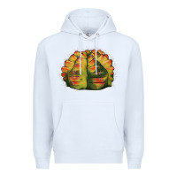 White Gymnocalycium Variegated Cactus Premium Hoodie - LillyAllenDesigns