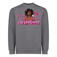 Storm Breast Cancer Awareness with Afro Woman Heavyweight Sweatshirt - texasbilliewilder