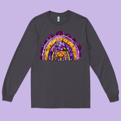 Witchy Gnome Rainbow Long Sleeve Tee Designed By Bundleandbundleshop