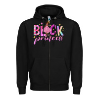 Black black princess black girl Zipper Hoodie - NancyCooperArtShop