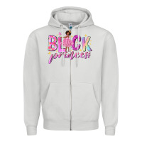 Dove Grey black princess black girl Zipper Hoodie - NancyCooperArtShop
