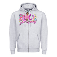 Heather Grey black princess black girl Zipper Hoodie - NancyCooperArtShop
