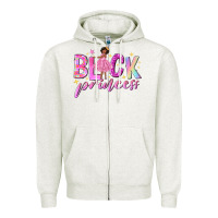 Oatmeal Heather black princess black girl Zipper Hoodie - NancyCooperArtShop