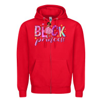 Red black princess black girl Zipper Hoodie - NancyCooperArtShop