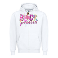White black princess black girl Zipper Hoodie - NancyCooperArtShop