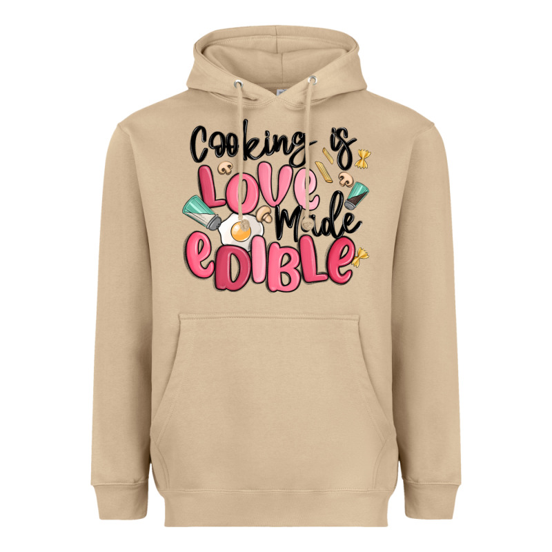 Cooking Is Love Made Edible Heavyweight Hoodie by MaliasSmallBusiness | Teevron