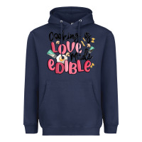 Navy cooking is love made edible Heavyweight Hoodie - MaliasSmallBusiness