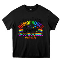 Black wishing all of the homophobes uncomfortable month Heavy Core Tee - Artiststas